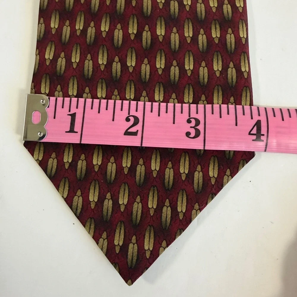 Ties to Nature Beetle Silk‎ Neck Tie Burgundy Gold Insect Bug Science Novelty